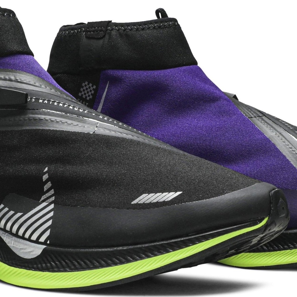 Nike women's Zoom Pegasus Turbo Shield running shoes Black/voltage purple 9.5